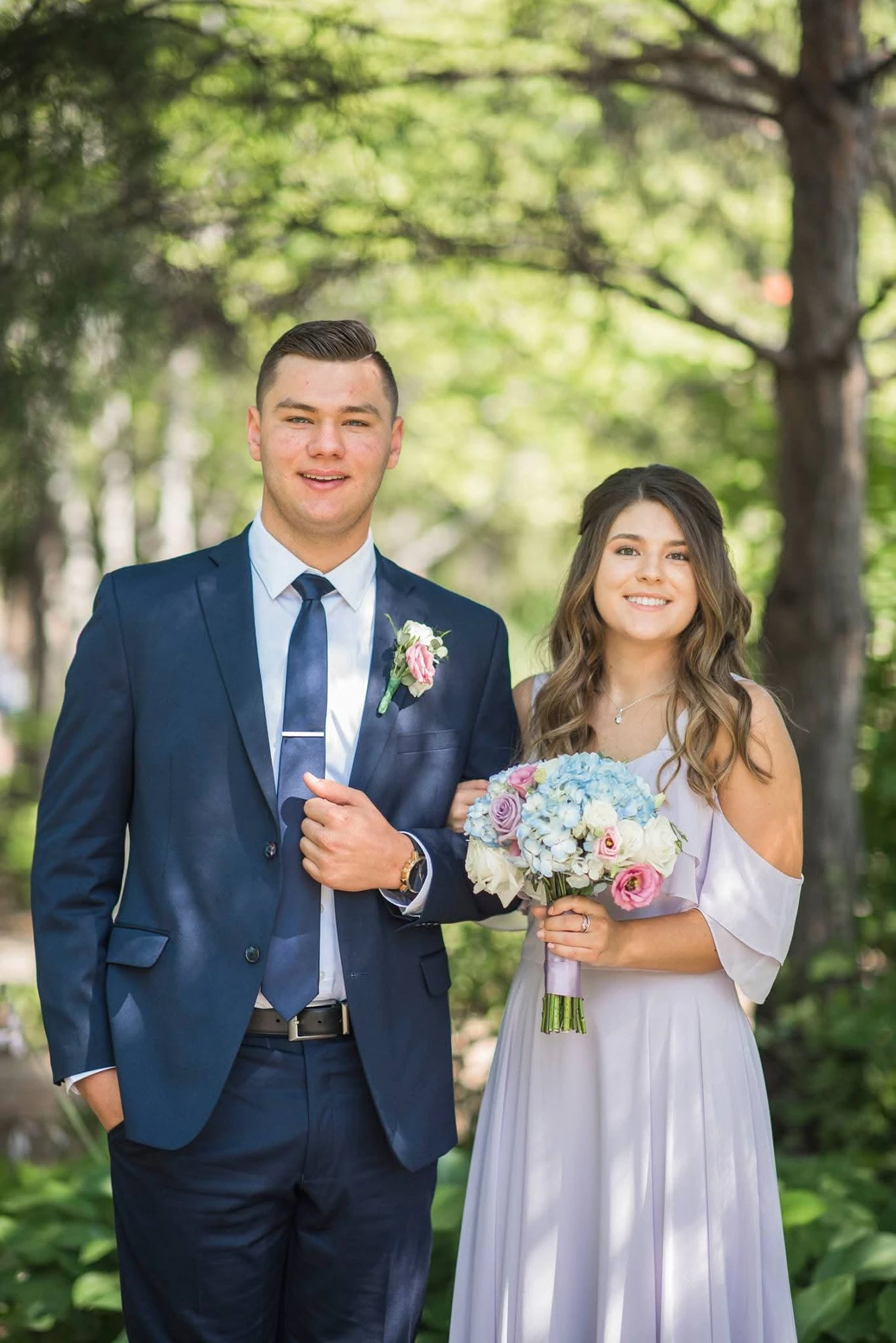Elegant bridal hairstyle with intricate details