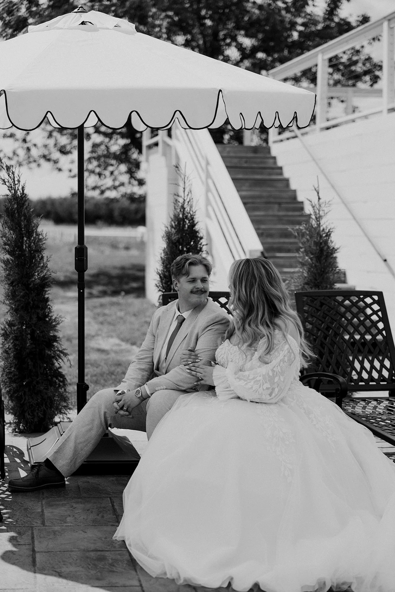 Elegant bridal hairstyle with intricate details